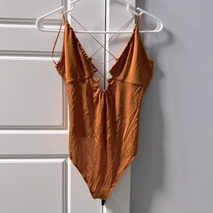 Free People - Gold Body Suit